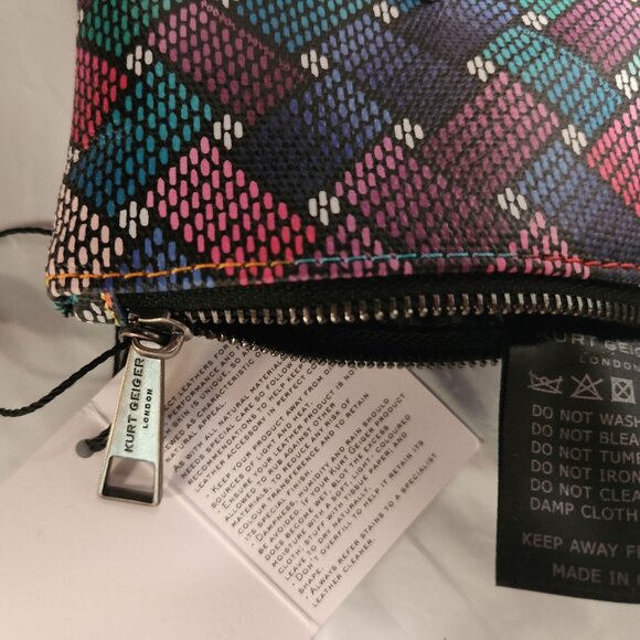Kurt Geiger London Camden Small Zip Pouch - Multi - NIB - Picture 4 of 6